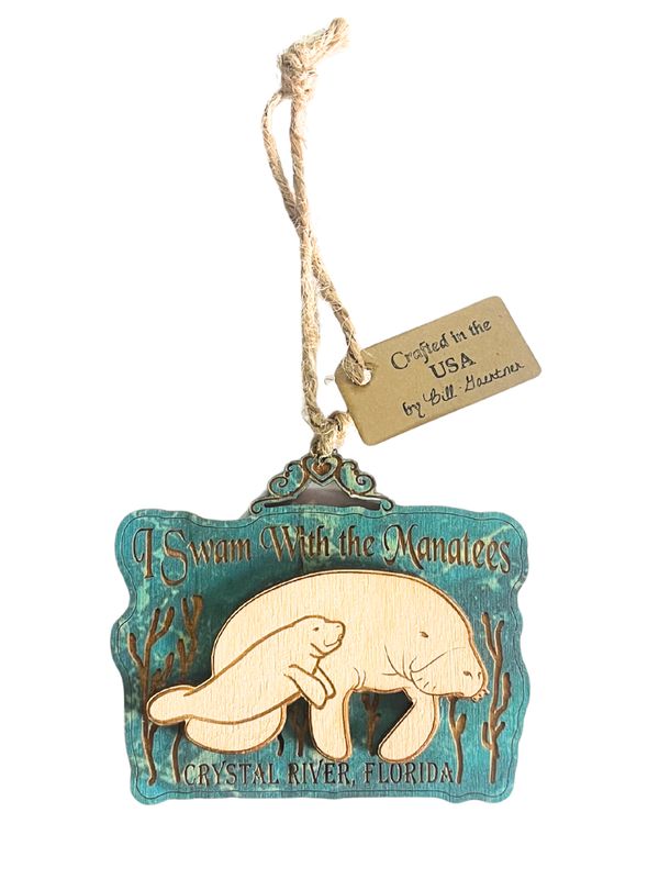 I Swam with Manatees Ornament