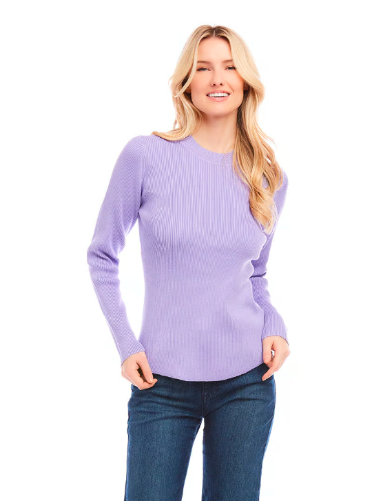 Ribbed Lavender Sweater