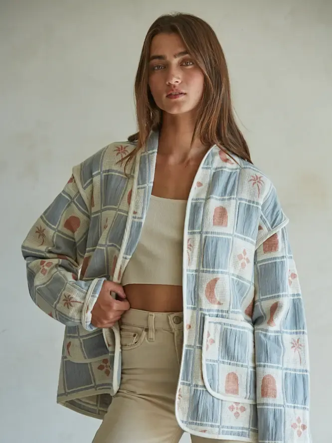 Patchwork Jacket - Blue Multi
