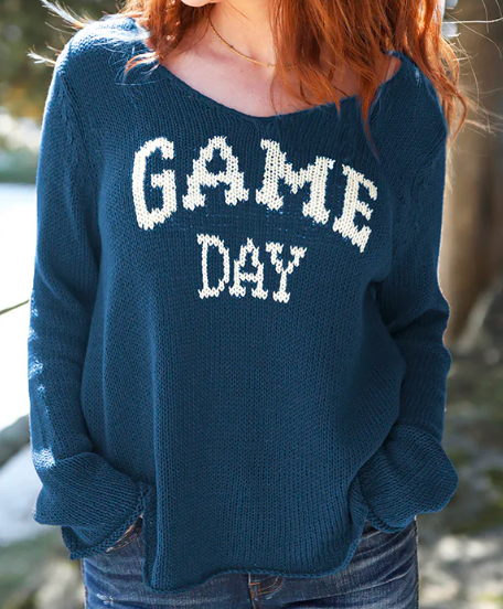 Blue Game Day Sweater