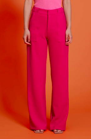 Lucy Paris Diana Wide Leg Pant - Fushia
