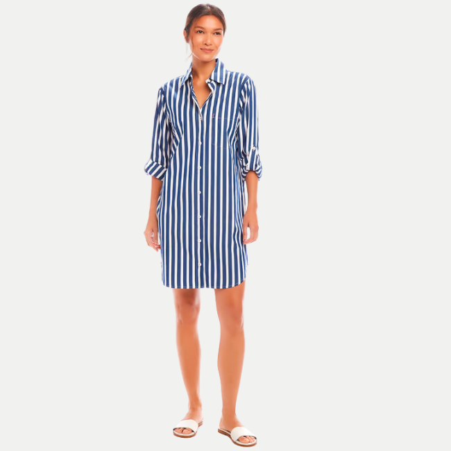 Karen Kane Stripe Dress - Blue/White