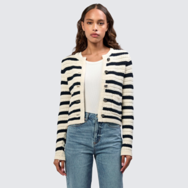 Dear John Cambria Stripe Sweater - Navy/Cream