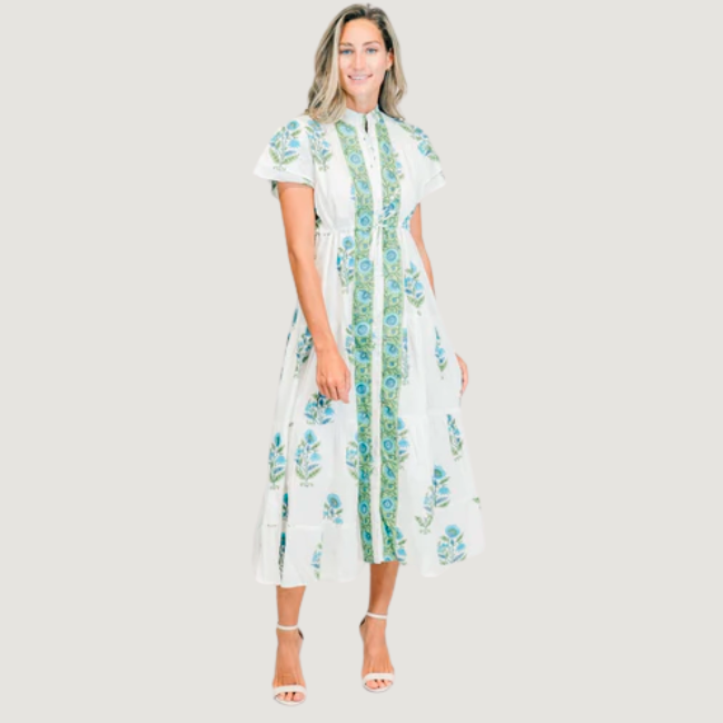 Victoria Dunn Magnolia Dress - Bluebell
