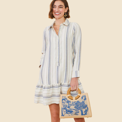 Spartina Ivonne Dress - Seascape Stripe Blue
