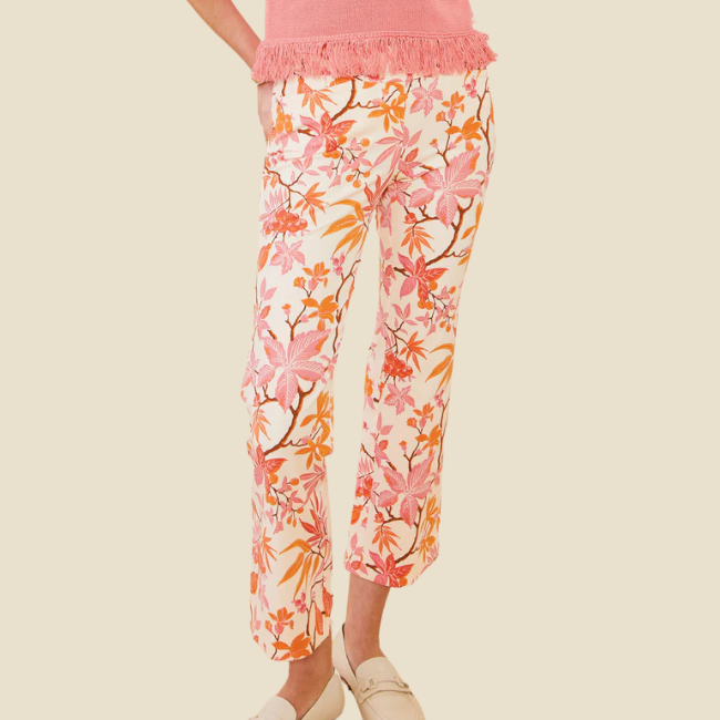 Spartina Maren Kick Flare Pant - Richmond Hill Honeysuckle Cream