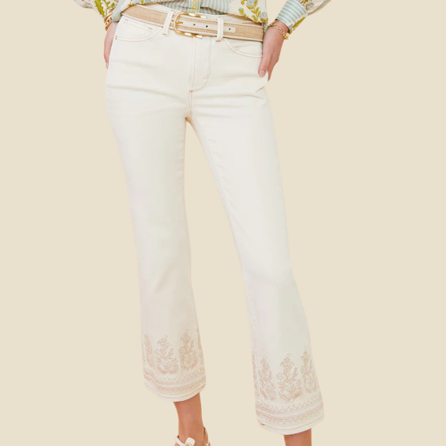 Spartina Rowen Kick Flare Jean - Buttercream