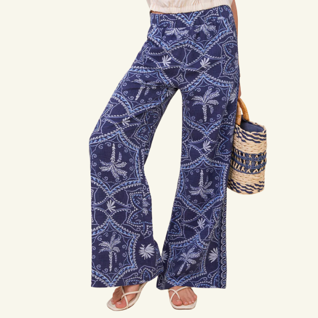 Spartina Resort Palazzo Pant - Ogeechee Palm Medallion