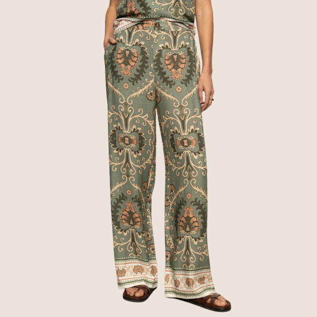 Sanctuary The Soft Semi High Rise Trouser - Mezzo Sage