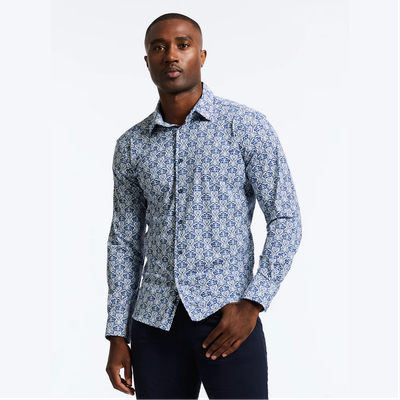 Robert Graham Comoros Long Sleeve Button Down Shirt - Navy