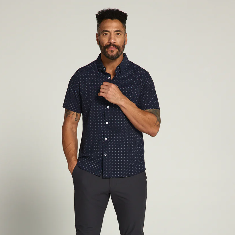 7Diamonds Gareth Short Sleeve Shirt - Navy
