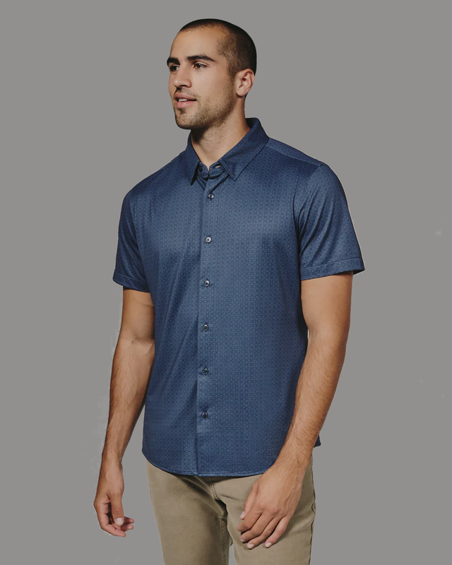 7Diamonds Puente Short Sleeve Shirt - Navy