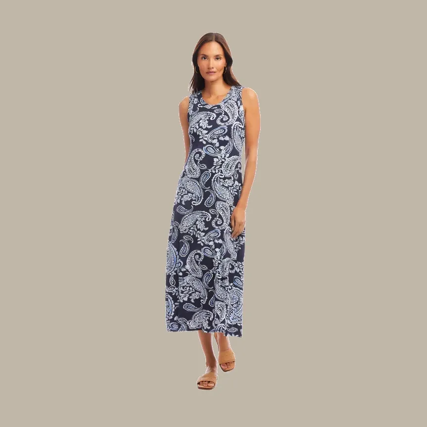 Karen Kane Sleeveless Midi Dress - Paisley