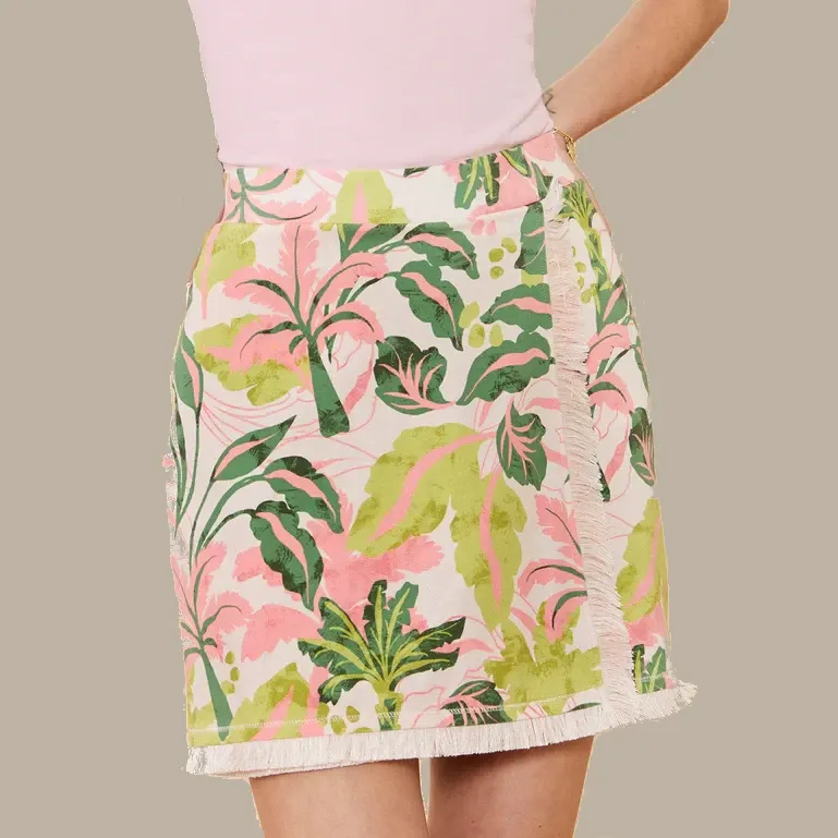 Spartina Fringe Wrap Skort Clara - Palm Paradise