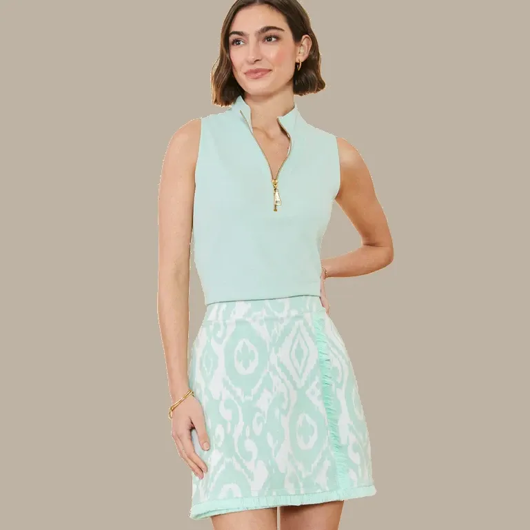 Spartina Fringe Wrap Skort Clara Ikat - Sea Foam