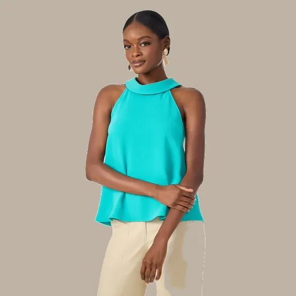 Trina Turk Eze Halter Top - Toulon Teal