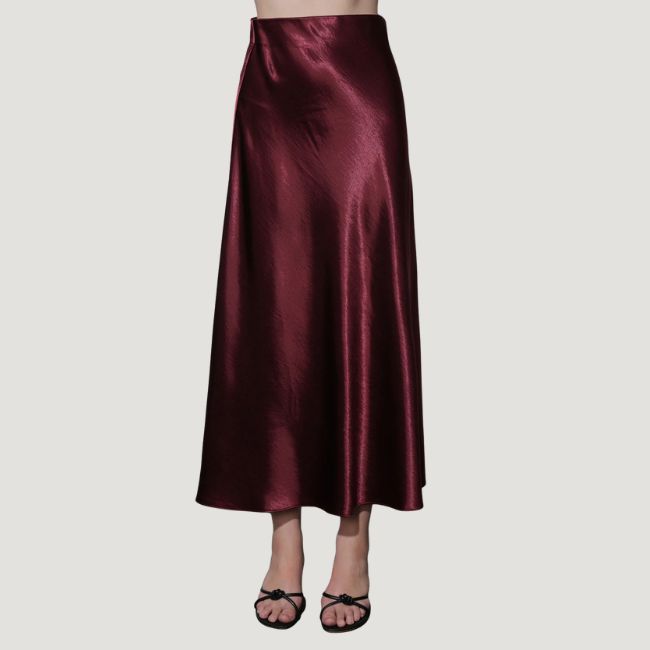 Greylin Paige Midi Slip Skirt-  Dark Cherry