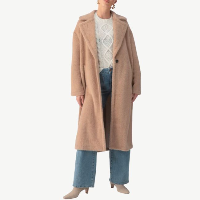Sanctuary Hometown Fuzzy Coat - Mocha