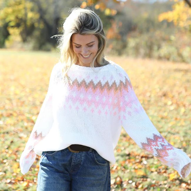 Jaxon Fair Isle Raglan Sweater - Multi