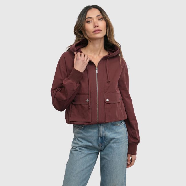 Greylin Grant Twill Hooded Jacket w/ Cargo Pocket