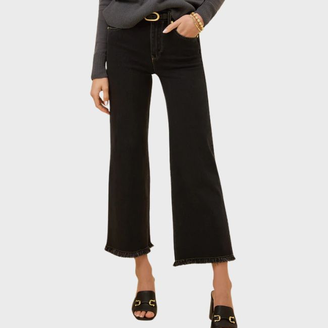 Spartina Nayla Fringe Wide Leg Crop Jean