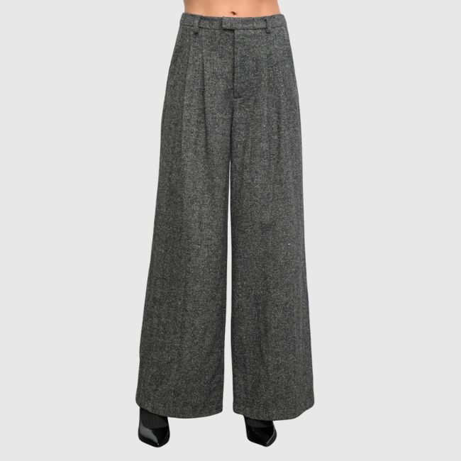 Greylin Adele High Waist Herringbone Pant - Black