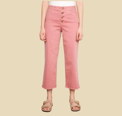 Charlie B Straight Crop Pant - Carnation
