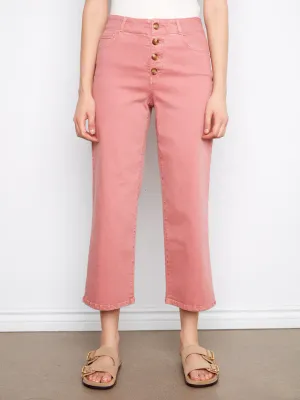 Charlie B Straight Crop Pant - Carnation