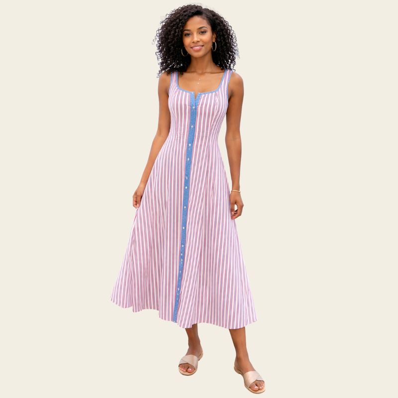 THML Striped Midi Dress