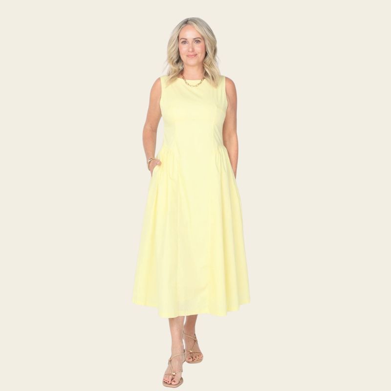 THML Sunshine Breeze Midi Dress - Yellow