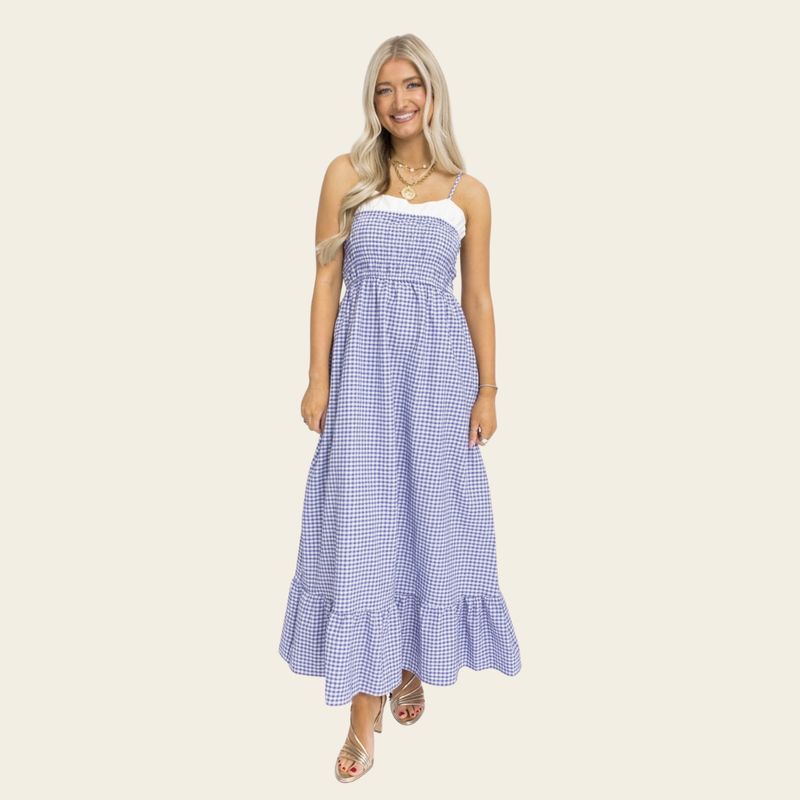 THML Gingham Maxi Dress
