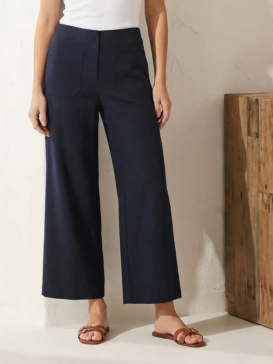 Fifteen Twenty Pant Celia Cropped Pant - Midnight Navy