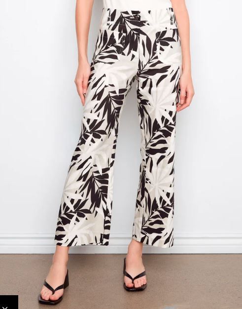 Charlie B Crop Linen Pant - Leaflet