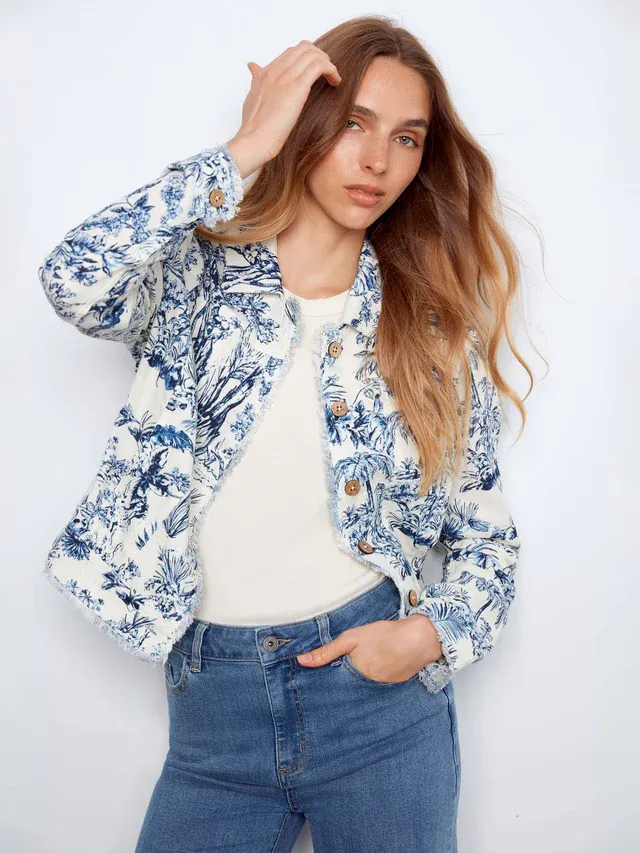 Charlie B Linen Jacket- Versailles