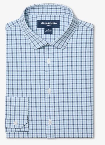Mizzen and Main Shirt Leeward- Cloud Blue Plaid