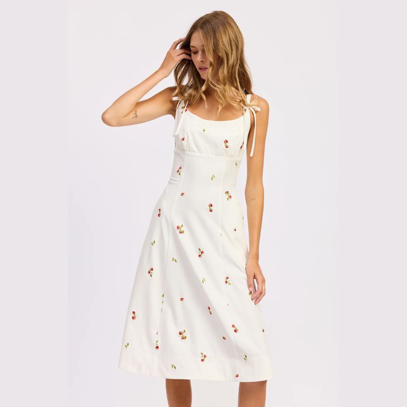 En Saison Strawberry Kiss Dress - White