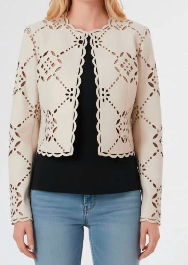 J Society Jacket Laser Cut- Stone
