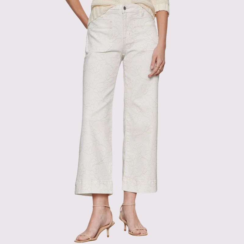 Sanctuary Pant Marine Crop- Chalk
