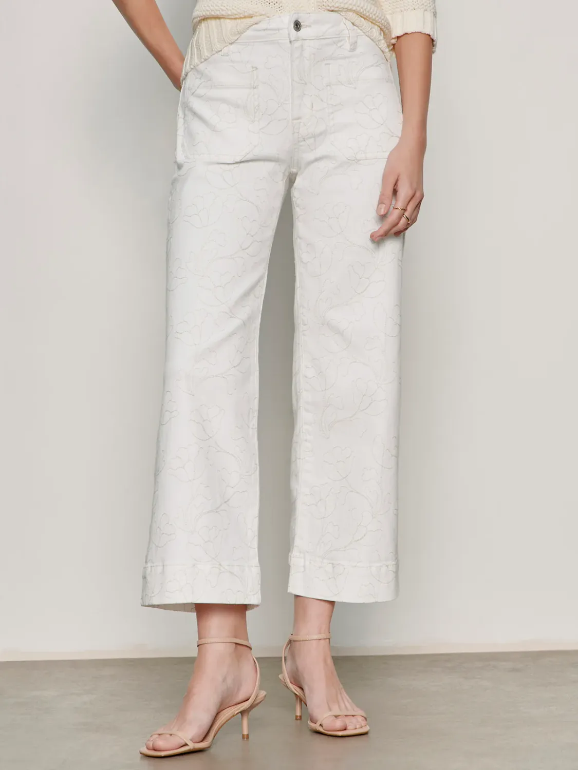 Sanctuary Pant Marine Crop- Chalk