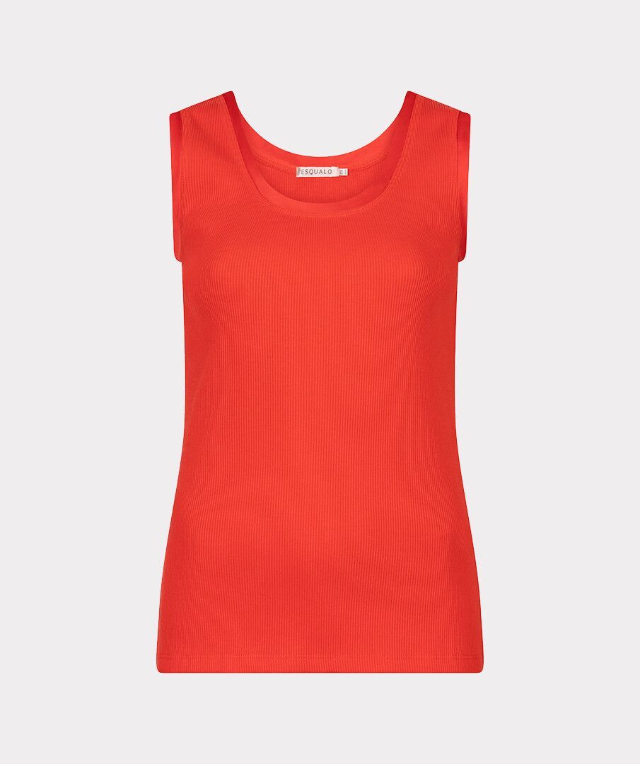 Esqualo Singlet Satin Binding Tank - Red