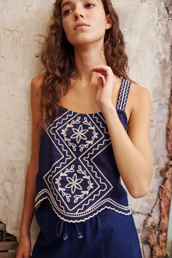 Melissa Nepton Jojo Top - Navy