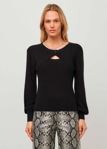 Fifteen Twenty Sweater Amelis Bolero- Black