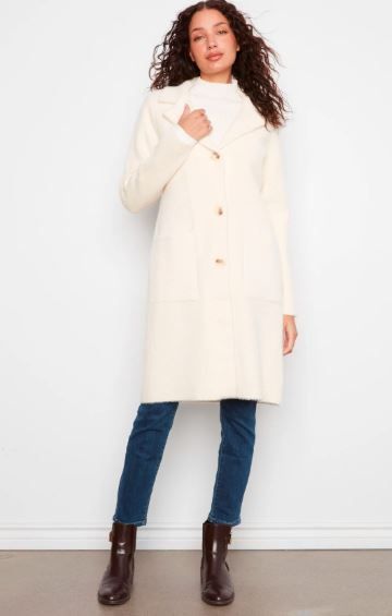 Charlie B Jacket Coatigan- Ecru