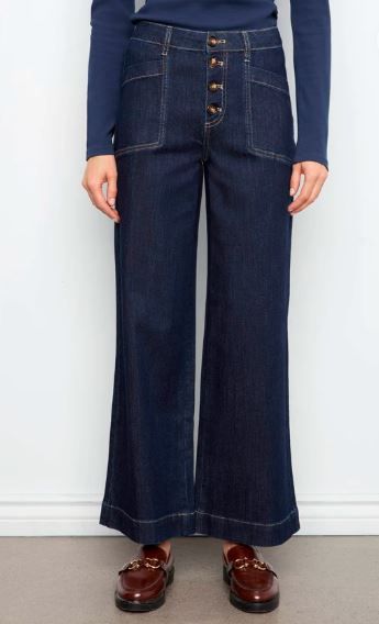 Charlie B Pant Wide Leg Button Front