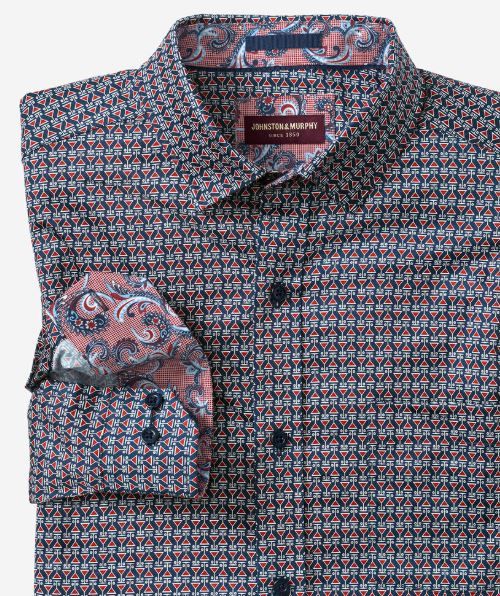 Johnston &amp; Murphy Shirt- Navy Martini