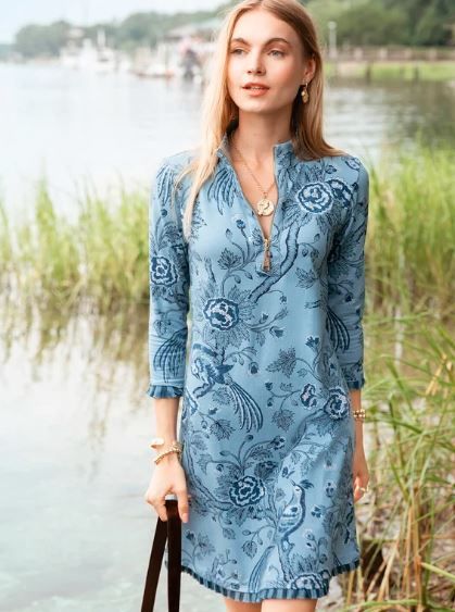 Spartina Dress Nora- Blue Bird