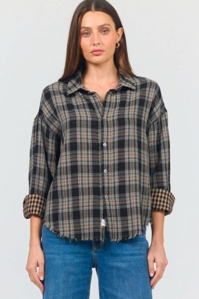 Dear John Top Adrianna- Plaid
