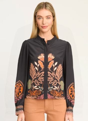 Caballero Top Riley -Cheetah Black