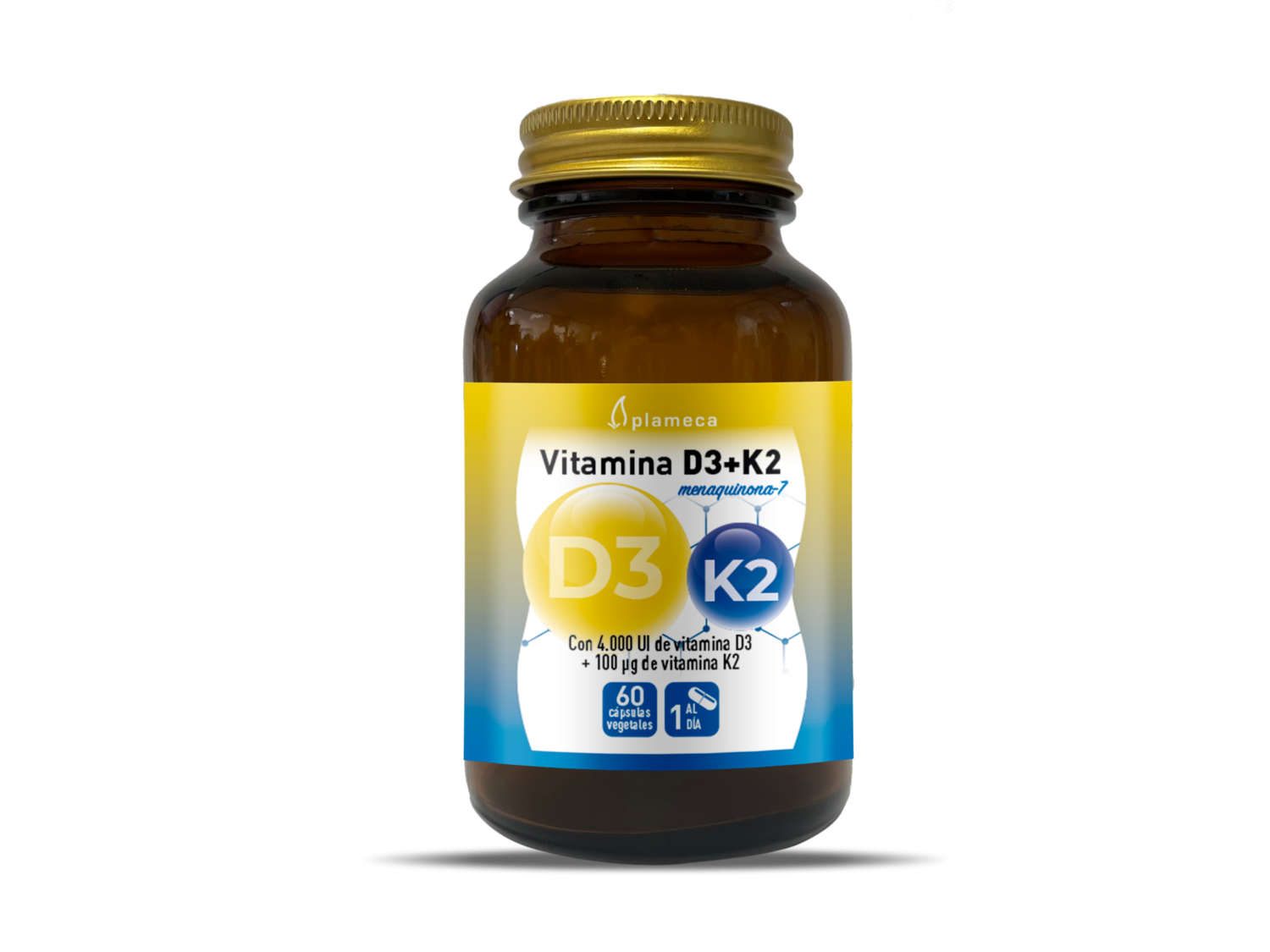 D3 K2 (D3 4000 UI, K2 100 MCG) 60 CAPS - PLAMECA