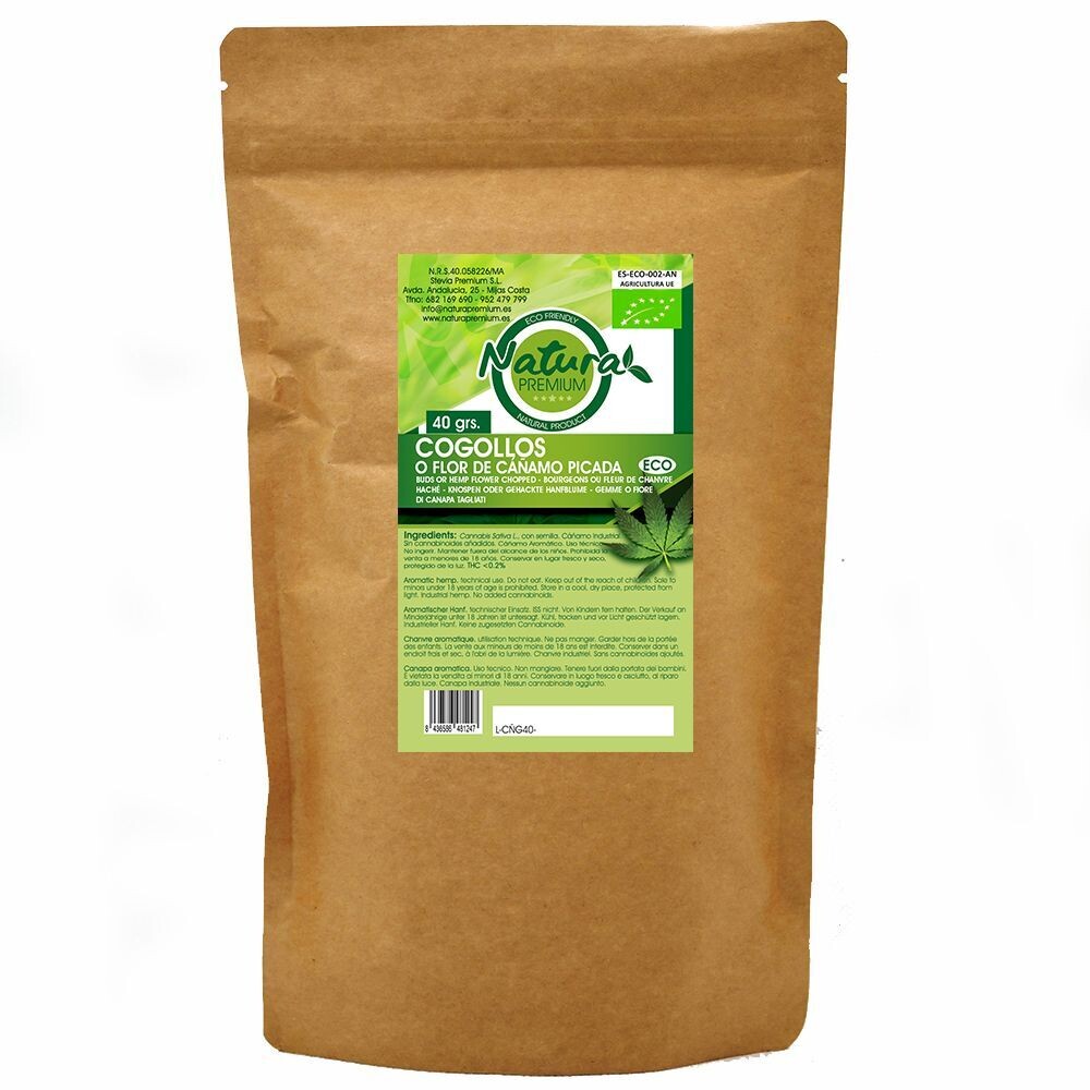 COGOLLOS DE CAÑAMO PICADO ECO 40G (HEMP BUDS) NATURA PREMIUM